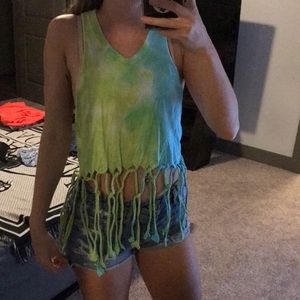 Tie dye cut off